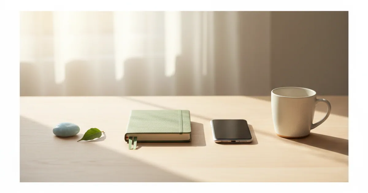A looping arrow diagram drawn in light over a phone: a buzzing notification, a thumb swiping, a small spark of reward.