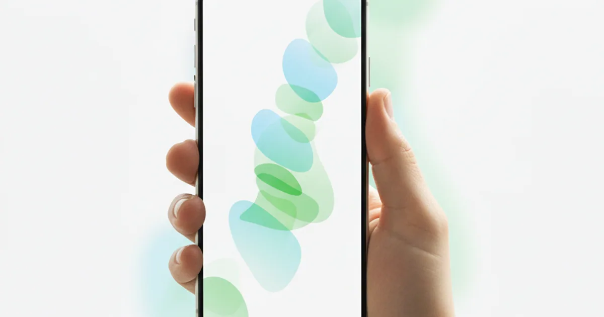 A thumb mid-swipe on a phone screen as one video gives way to the next.