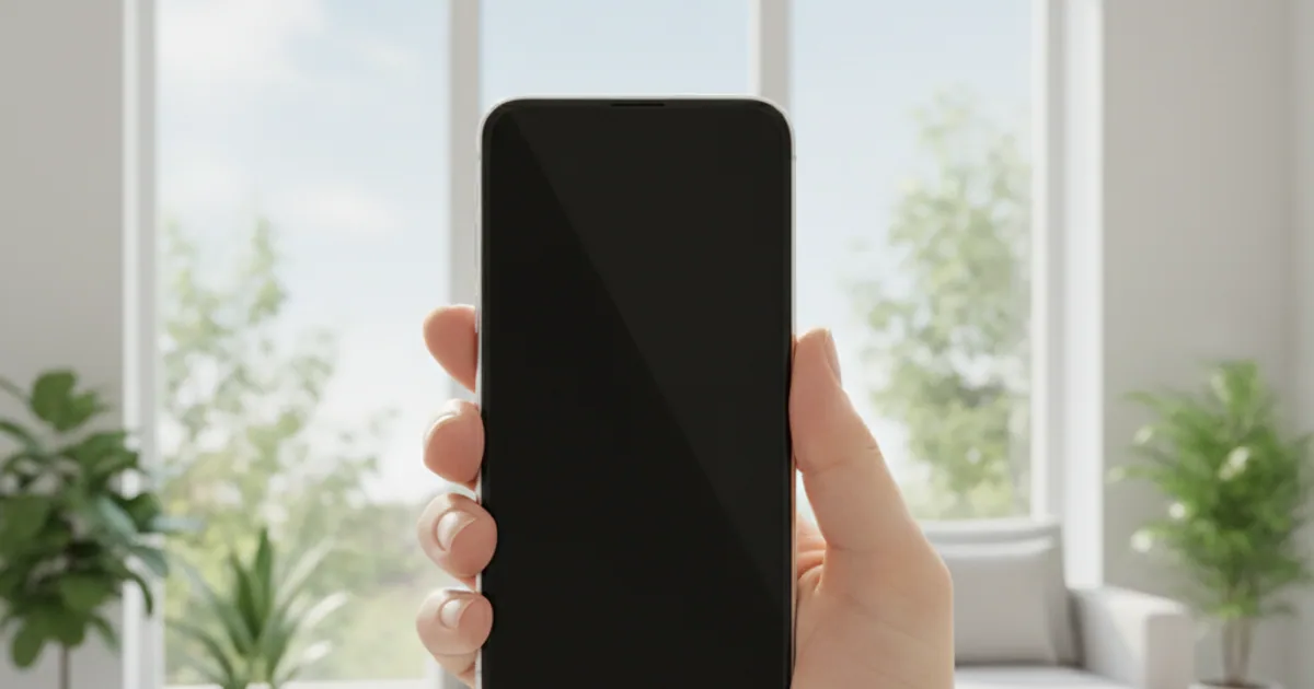 A hand holding a phone in vertical video orientation, soft daylight, no visible interface