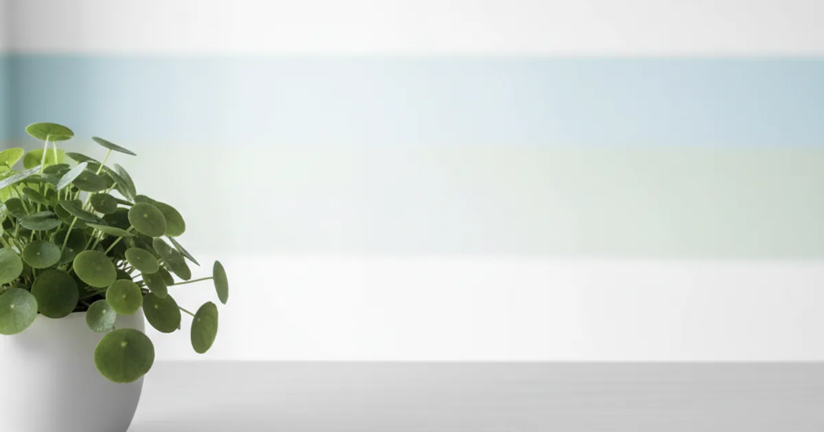 A phone in grayscale resting on a desk next to a plant, soft daylight